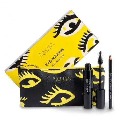 Подарунковий набір, NoUBA Eye-Mazing Volumaxi Set (Mascara + Eye Pencil + Bag)