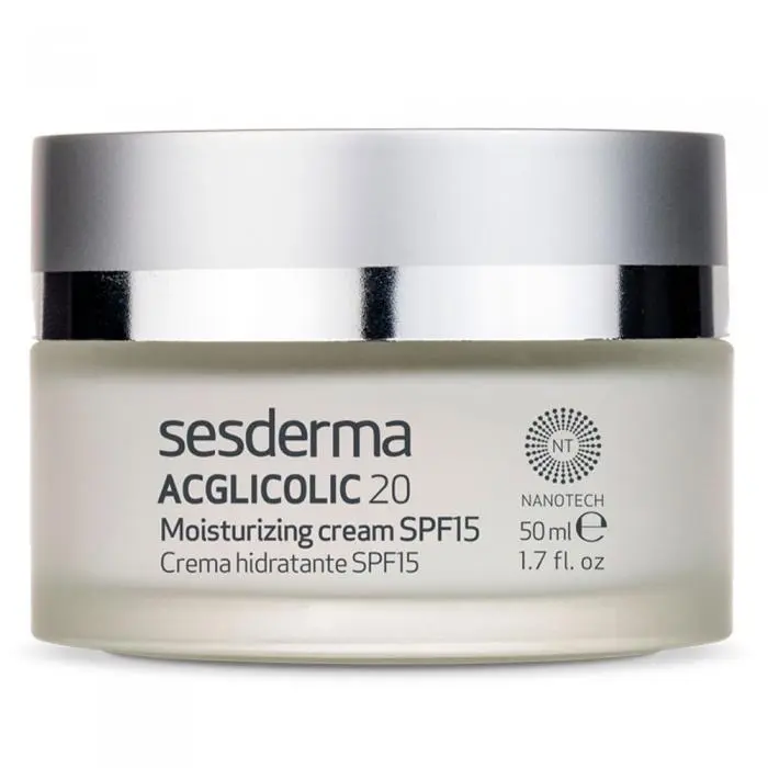 Зволожуючий крем для шкіри обличчя, Sesderma Acglicolic 20 Moisturizing Cream SPF15