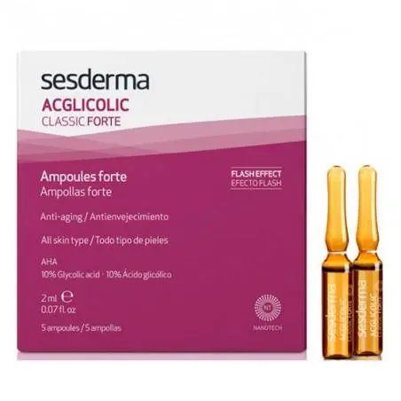 Ампулы с гликолевой кислотой сильного действия для кожи лица, Sesderma Acglicolic Classic Ampoules Forte