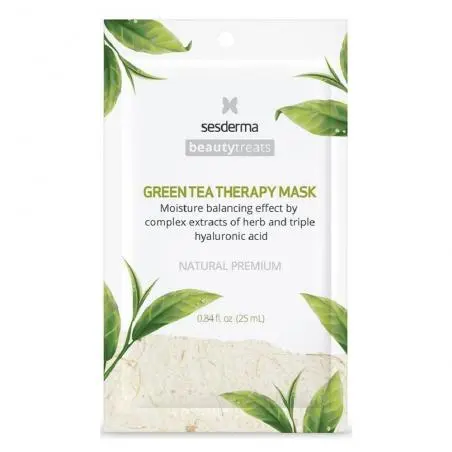 Маска проти запалень із екстрактом зеленого чаю для шкіри обличчя, Sesderma Beauty Treats Green Tea Therapy Mask
