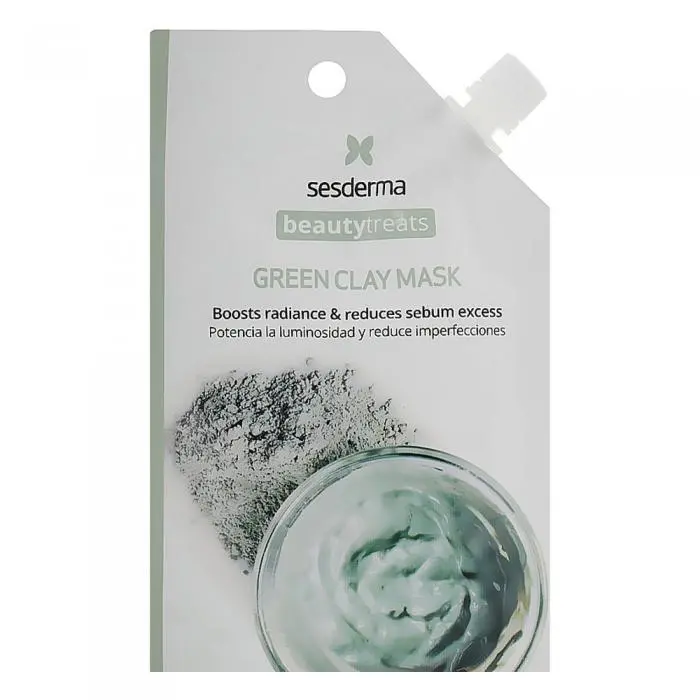Заспокійлива маска із зеленої глини для шкіри обличчя, Sesderma Beauty Treats Green Clay Mask