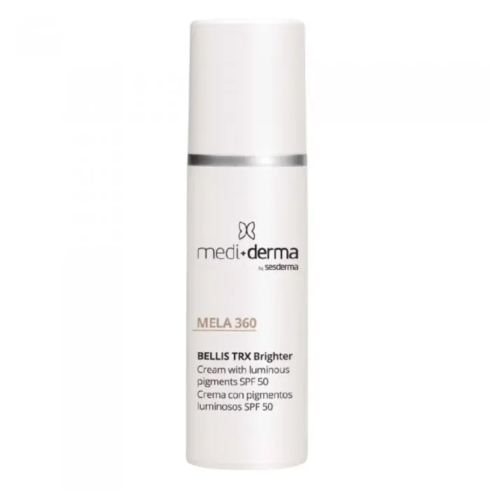 Осветляющий крем c светоотражающими пигментами для кожи лица, Mediderma Mela 360 Bellis TRX Brighter Cream SPF50