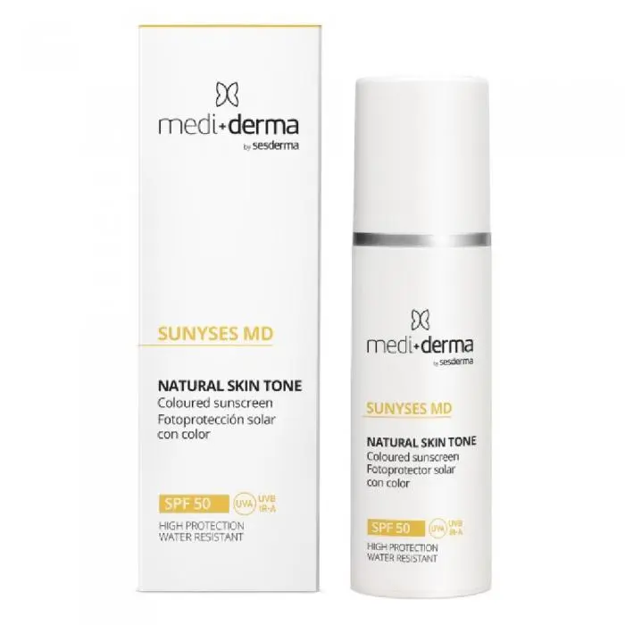 Тональний сонцезахисний крем для обличчя, Mediderma Sunyses MD Natural Skin Tone SPF50