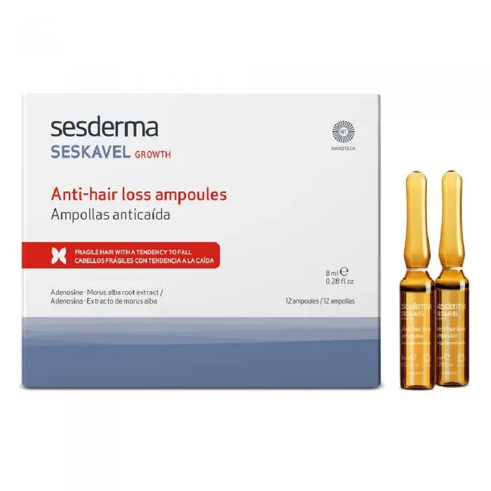 Ампулы против выпадения волос, Sesderma Seskavel Growth Anti-Hair Loss Ampoules