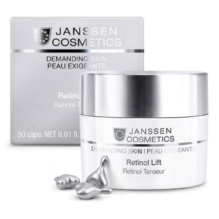 Капсули з ретинолом для розгладження зморшок на обличчі, Janssen Cosmetics Demanding Skin Retinol Lift