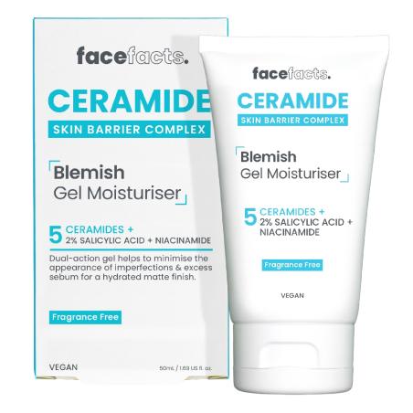 Увлажняющий гель с керамидами для воспаленной кожи лица, Face Facts Ceramide Blemish Gel Moisturiser