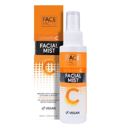Тонізуючий та освіжаючий засіб для шкіри обличчя з вітаміном С, Face Facts Vitamin C Facial Mist