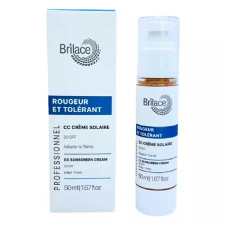 Сонцезахисний CC крем з універсальним відтінком для обличчя, Brilace Rougeur Et Tolérant CC Sunscreen Cream SPF30