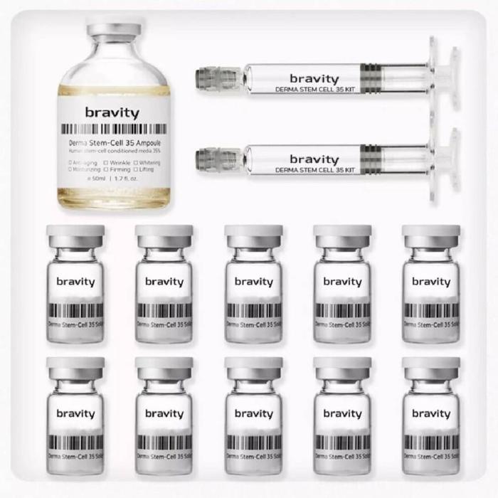 Курсовой набор для омоложения кожи лица, Bravity Derma Stem Cell 35 Program